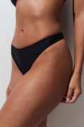 High leg bikini brief - Noir