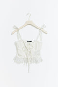 Lace singlet - Blanc cassé
