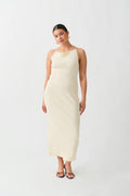 Knitted strap dress - Noir