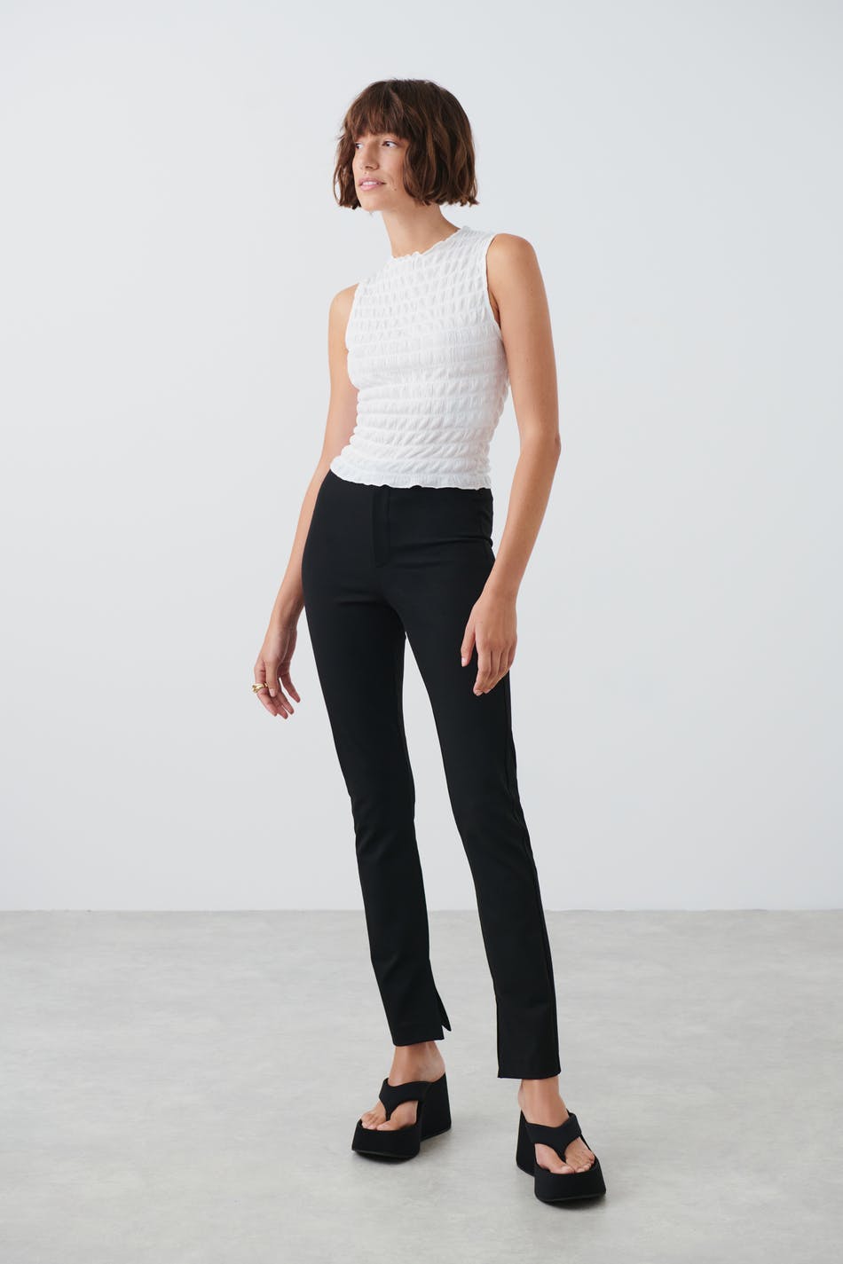 Slim slit trousers - Noir