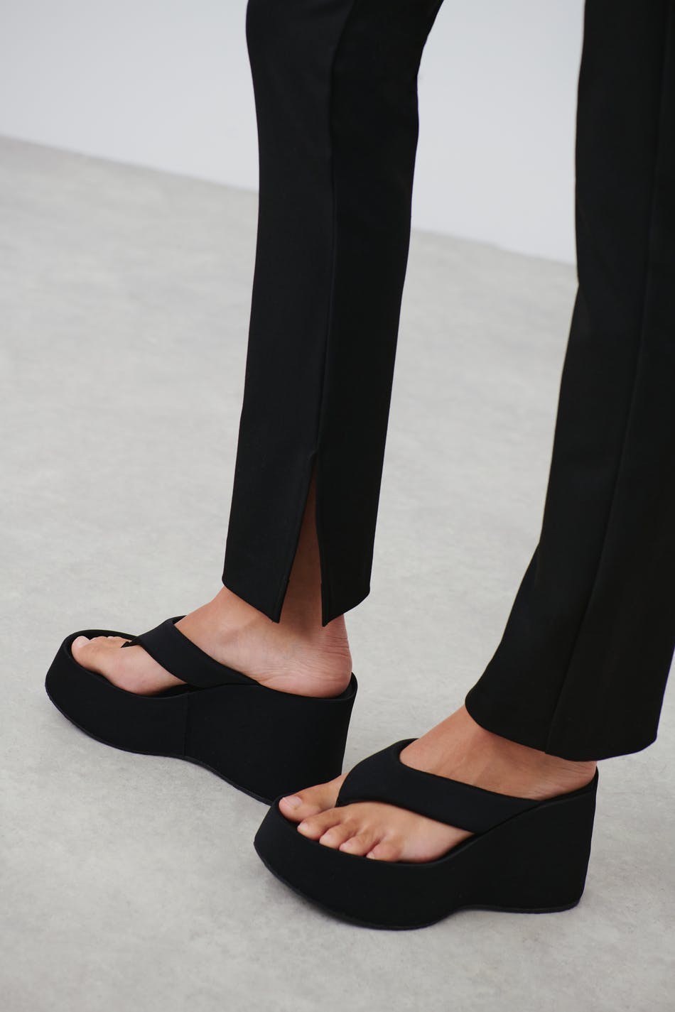 Slim slit trousers - Noir