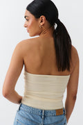 knitted tube top - Noir