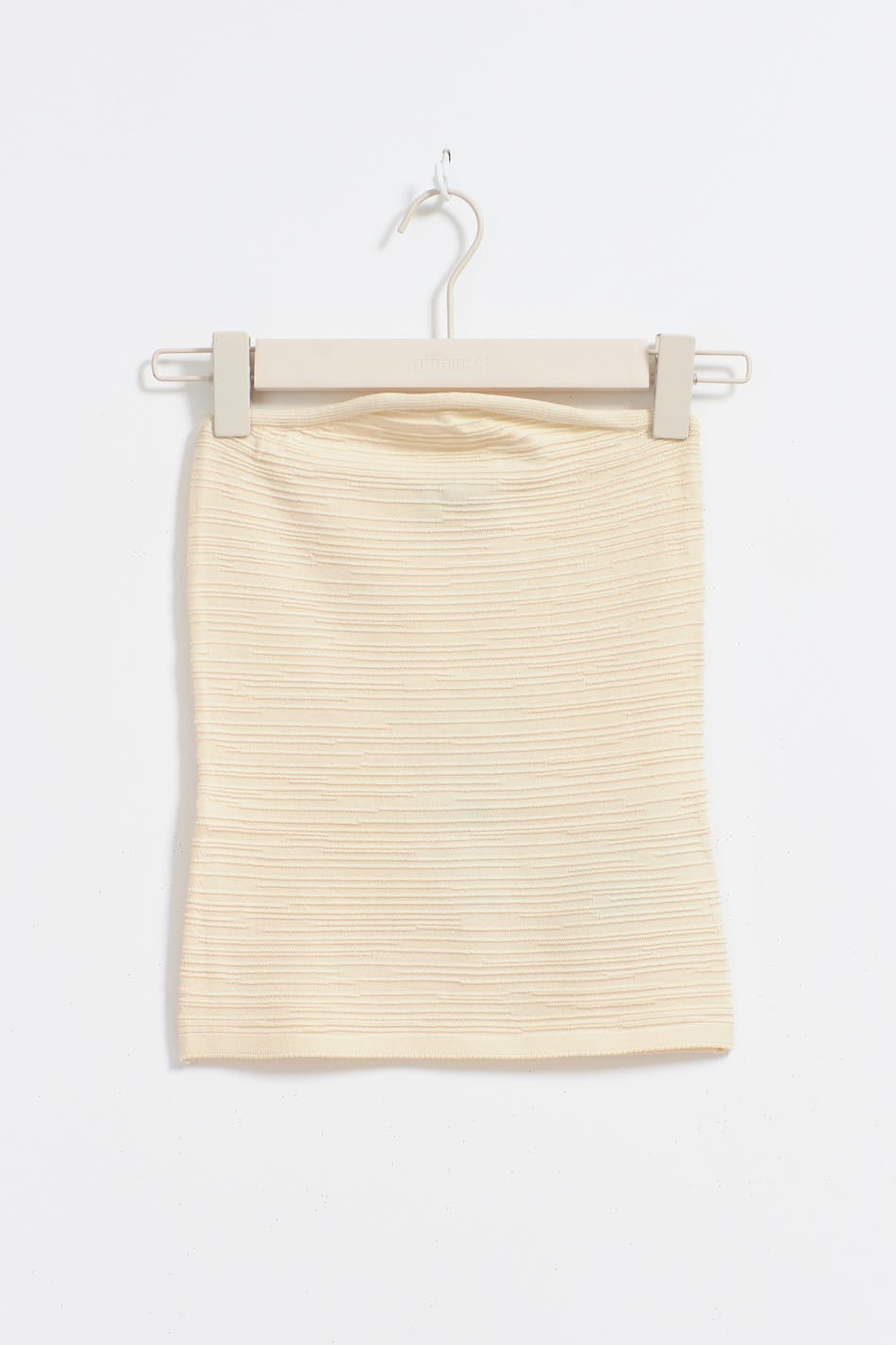 knitted tube top - Knit white