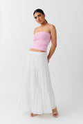 knitted tube top - Knit white