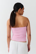 knitted tube top - Knit white