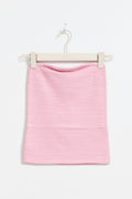 knitted tube top - Knit white