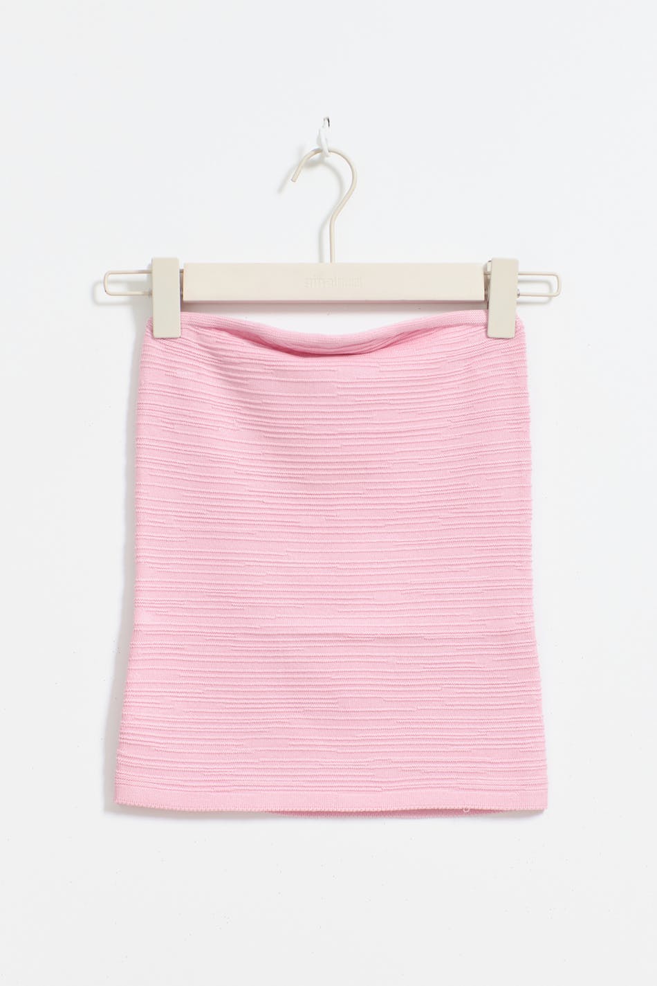 knitted tube top - Knit white