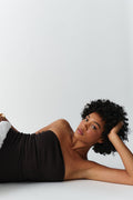 knitted tube top - Knit white