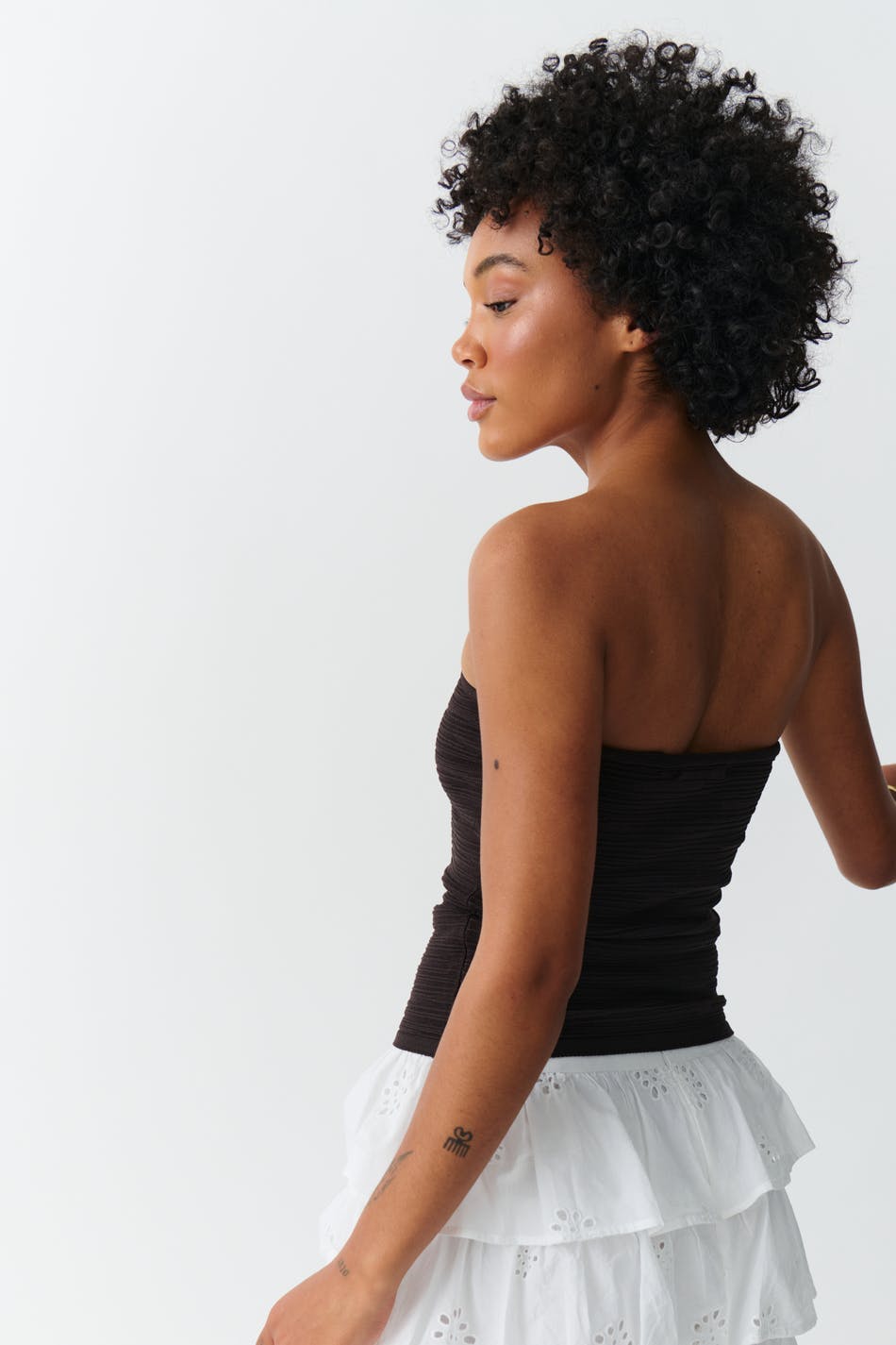 knitted tube top - Pink lady