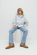 Mid straight jeans - Washed grey