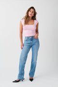 Mid straight jeans - Mid blue