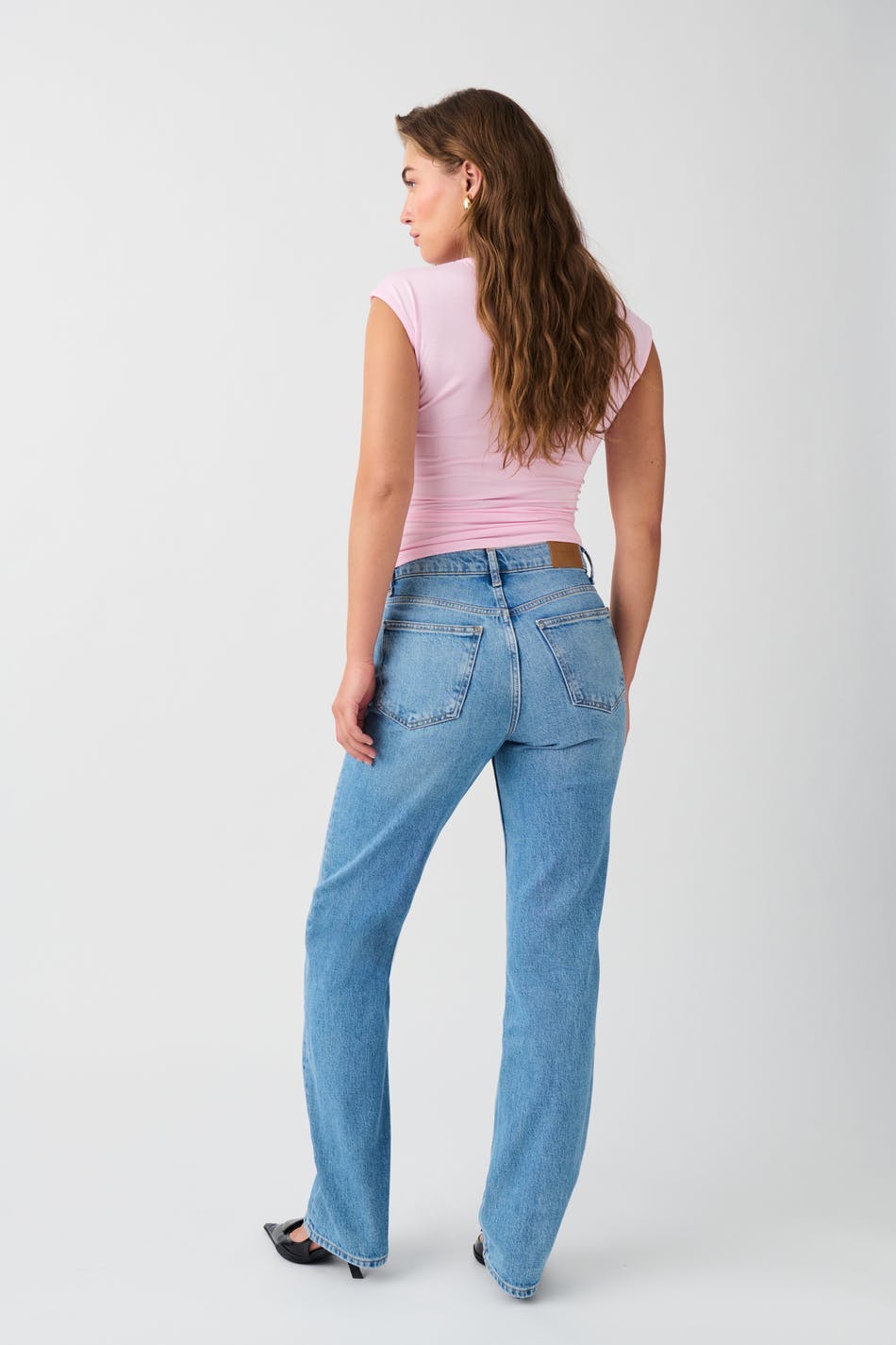 Mid straight jeans - Mid blue