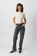 Mid straight jeans - Offblack