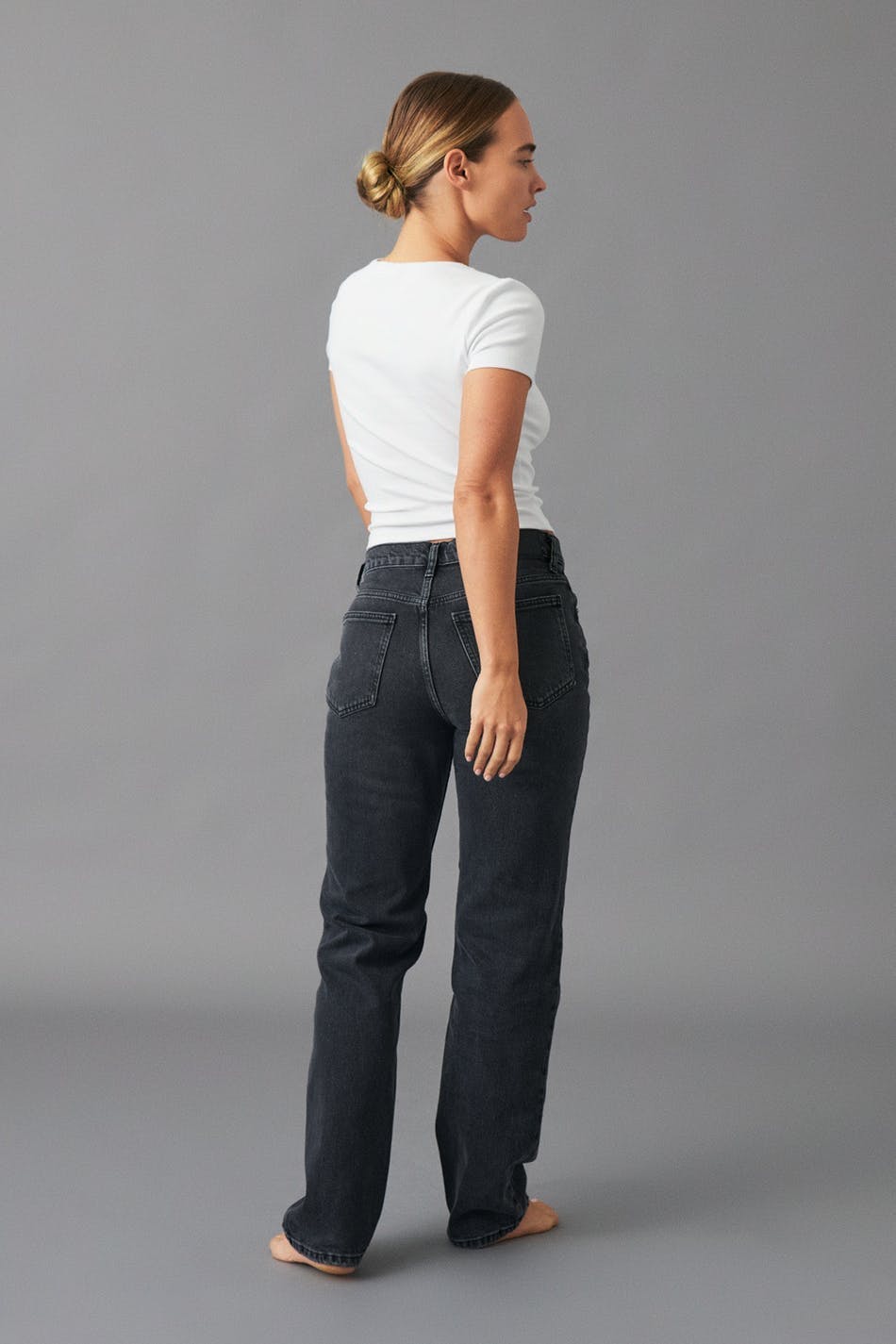 Mid straight jeans - Mid blue