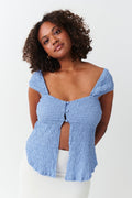 Structure button top - Cornflower blue