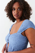 Structure button top - Cornflower blue