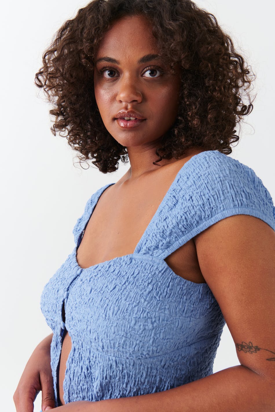 Structure button top - Cornflower blue