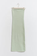 Knitted tube dress - Green lily