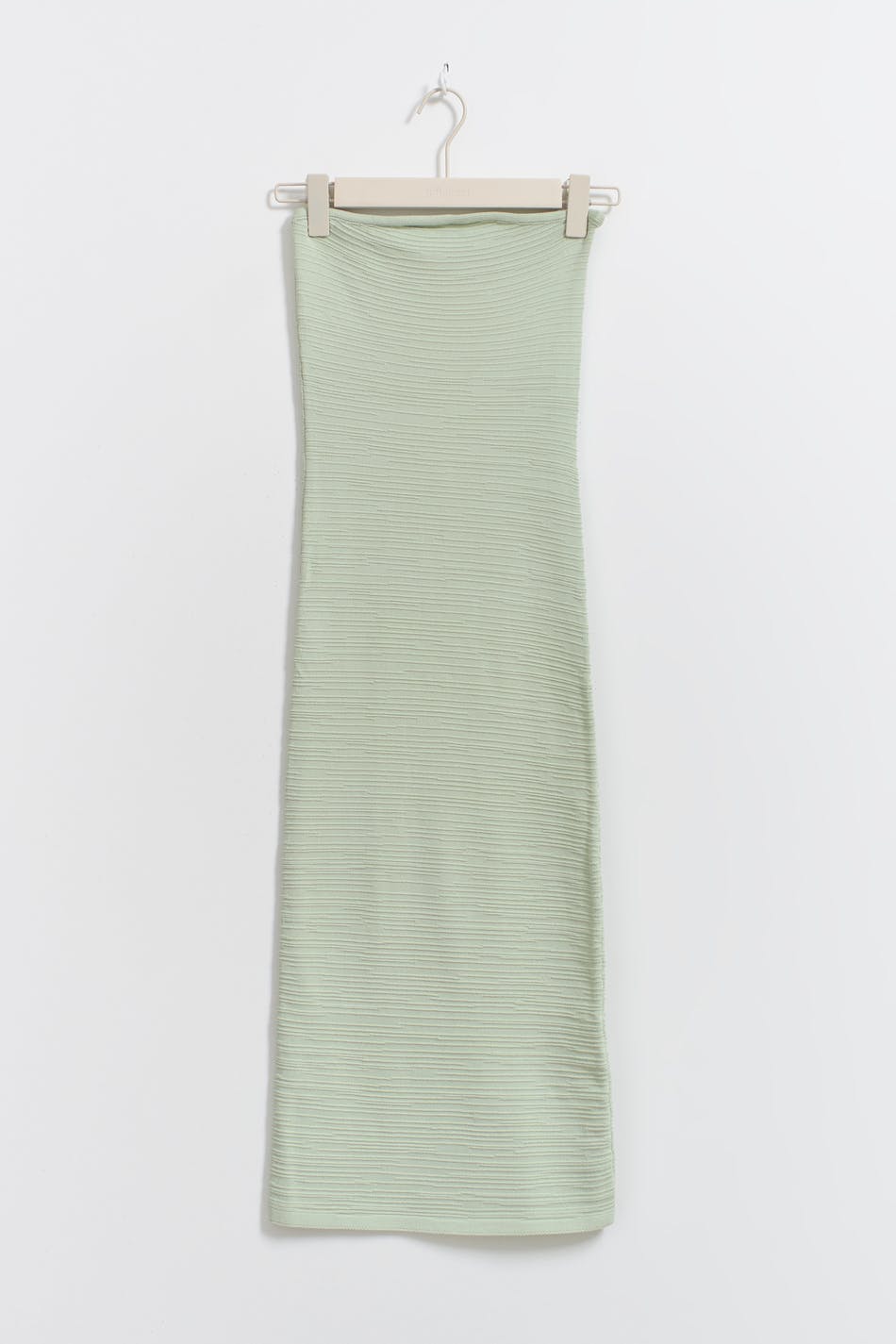 Knitted tube dress - Green lily