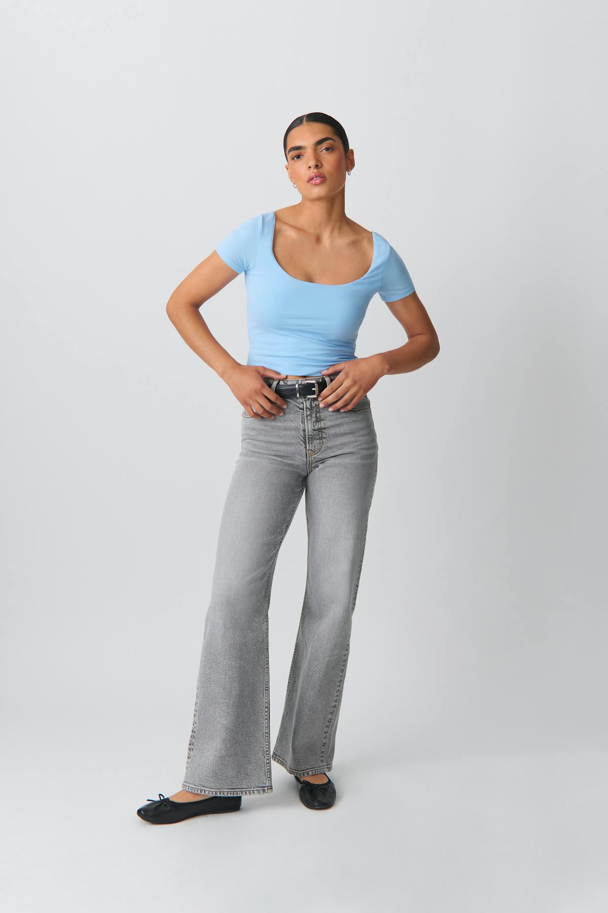 Comfy wide jeans - Offblack