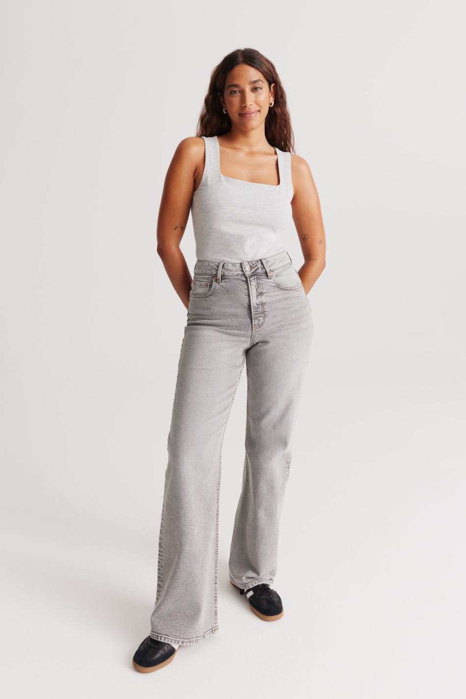 Comfy wide jeans - Offblack