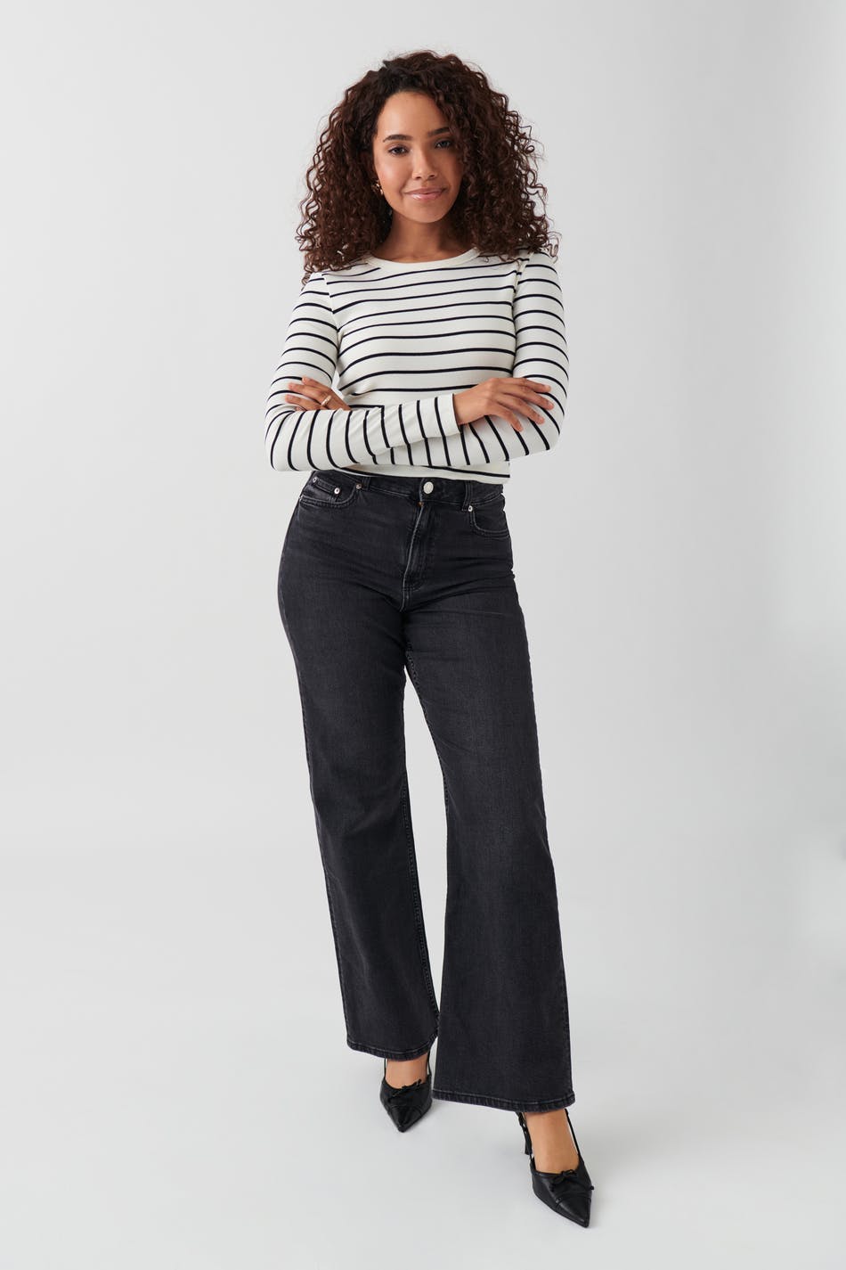 Comfy wide jeans - Offblack