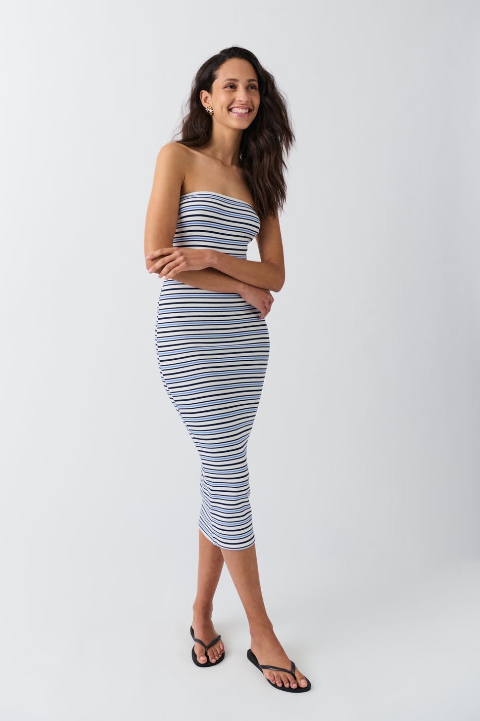 super stretch tube dress - Blanc cassé