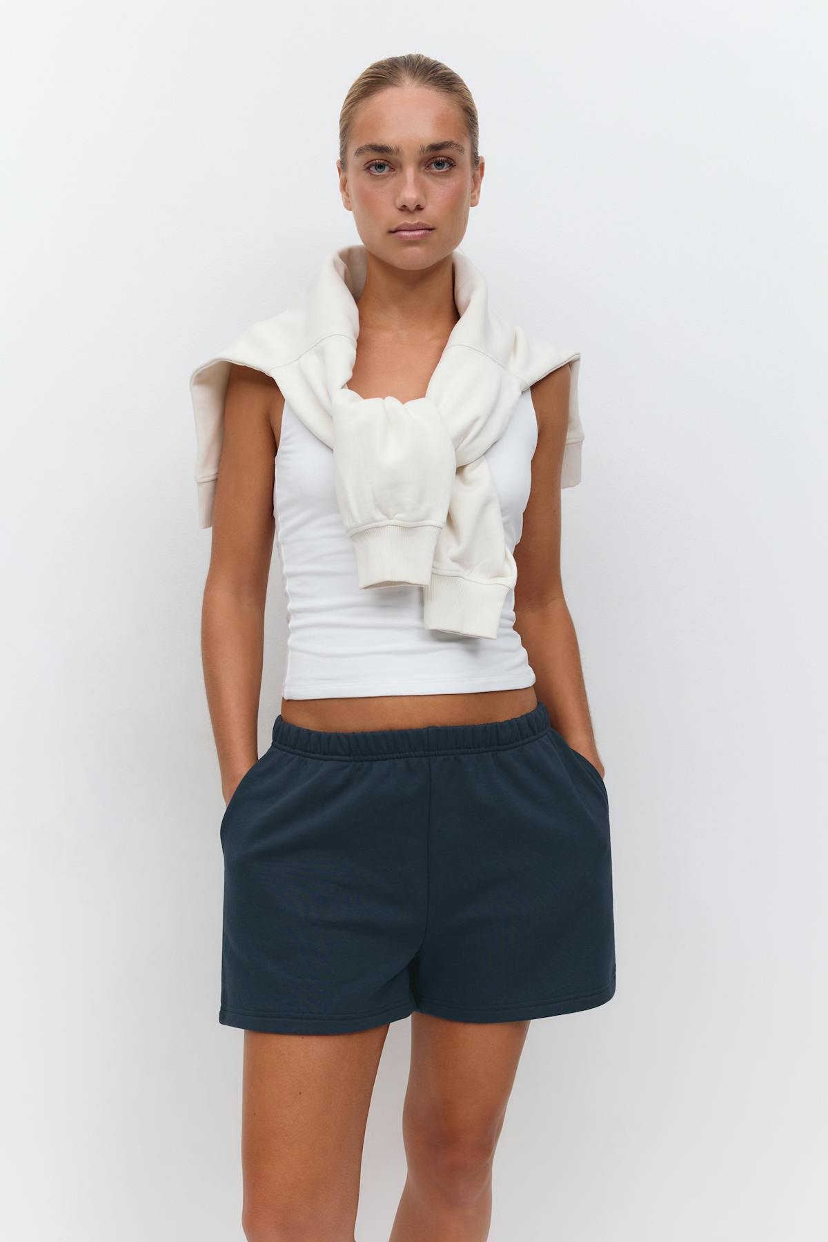 Sweat shorts - Lt grey melange
