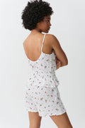 Structure smock singlet - Berry ditsy
