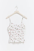 Structure smock singlet - Berry ditsy