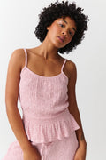 Structure smock singlet - Berry ditsy
