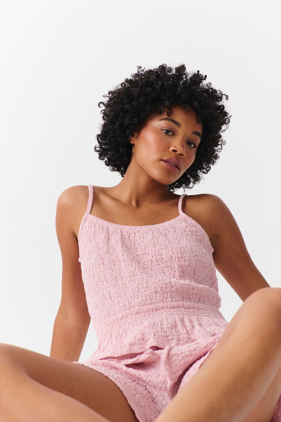 Structure smock singlet - Berry ditsy