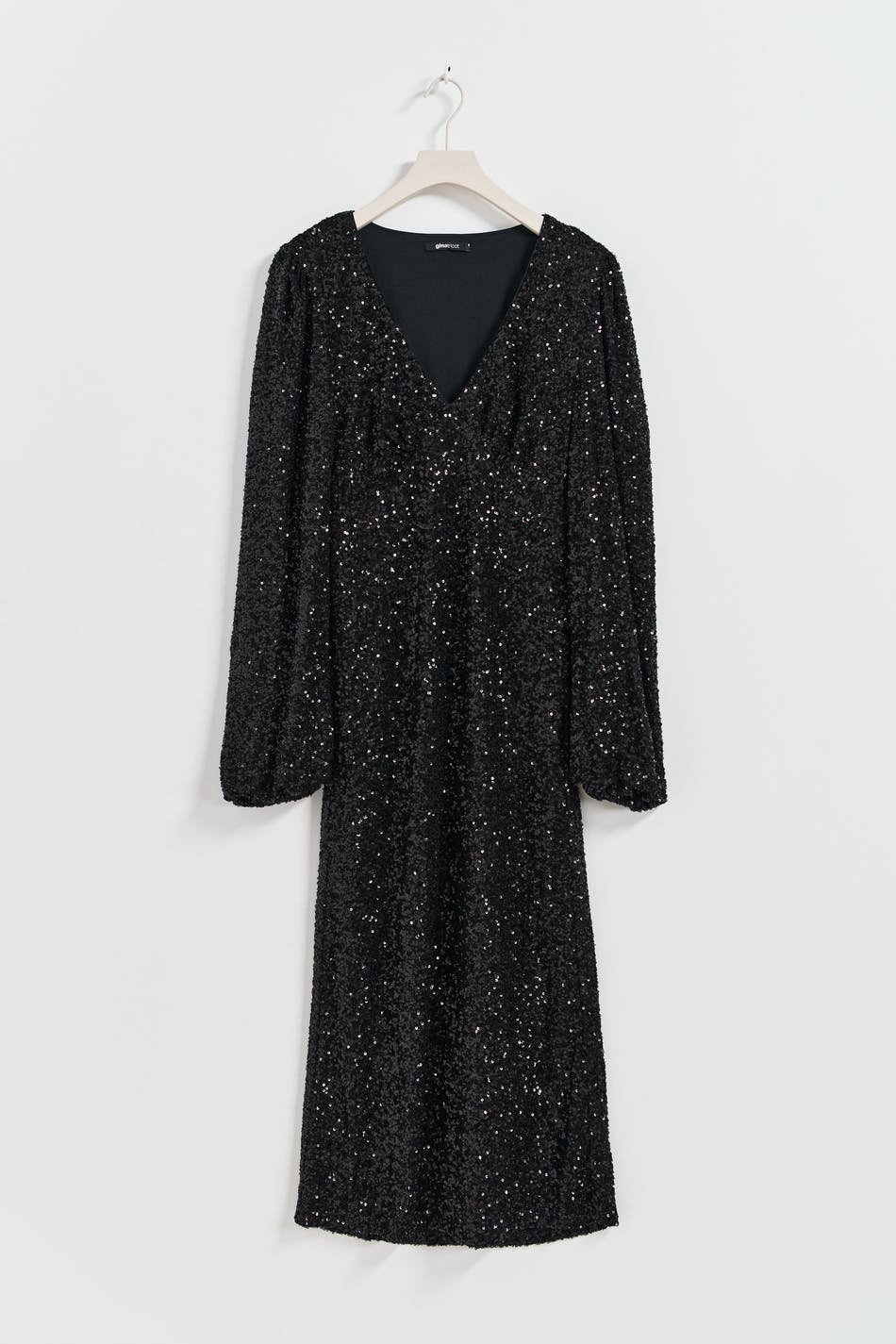 Sequin midi dress - Noir