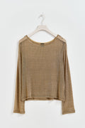 Metallic knitted top - Doré