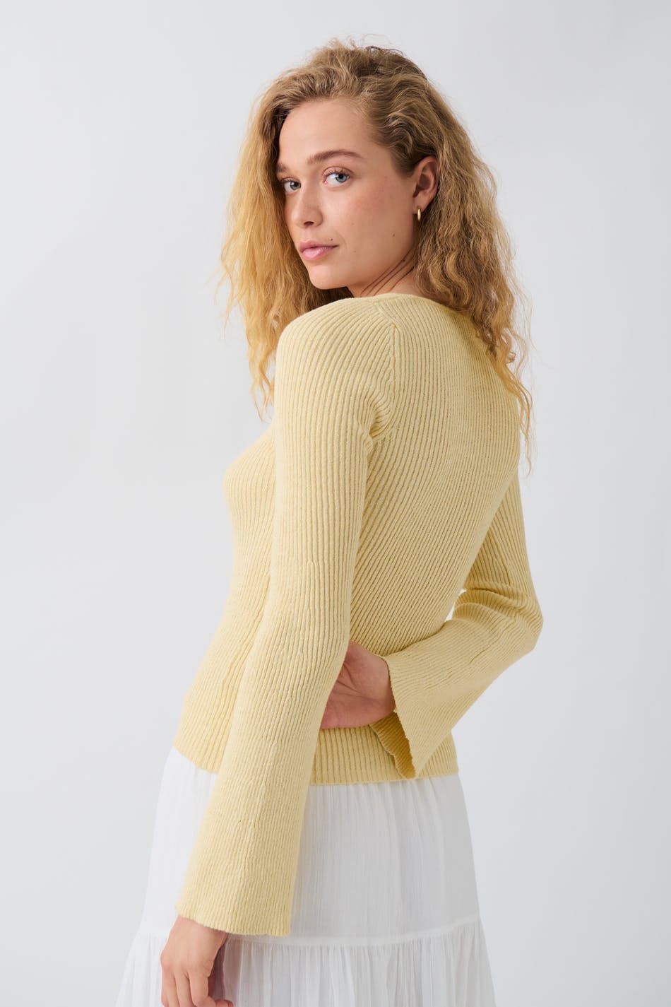 Wide sleeve knit top - Sunlight
