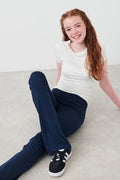 Y low waist yoga leggings - Bleu marine