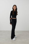 Y low waist yoga leggings - Noir