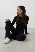 Y low waist yoga leggings - Noir