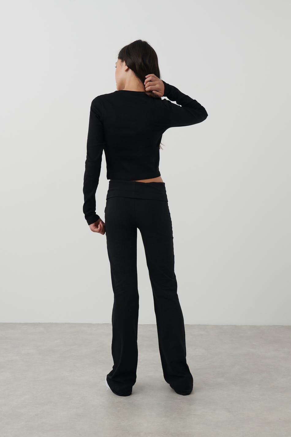 Y low waist yoga leggings - Noir