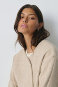 round neck short jacket - Bleu marine