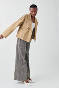 short trench coat - Beige