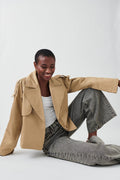 short trench coat - Beige