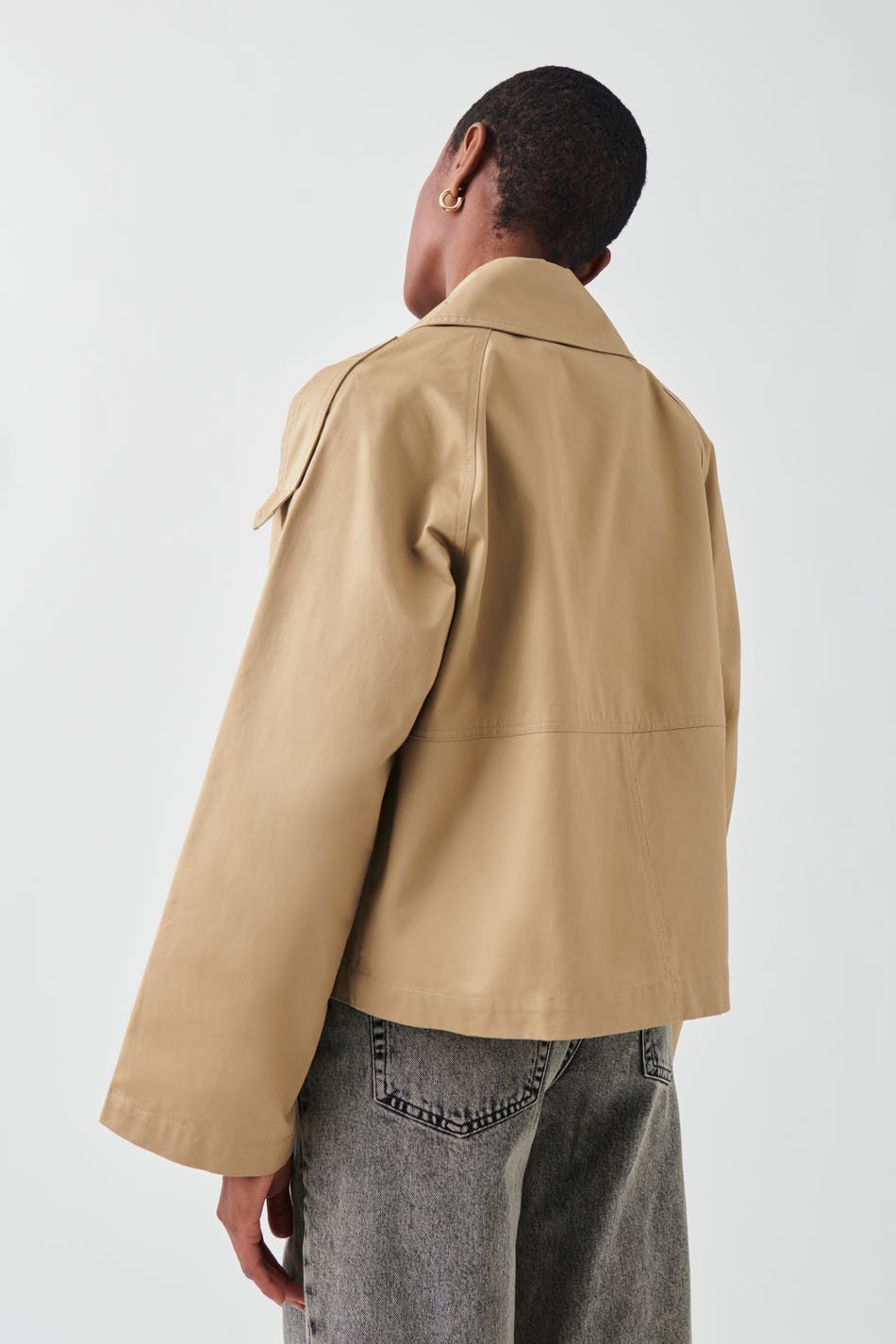 short trench coat - Beige
