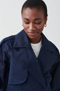 short trench coat - Noir