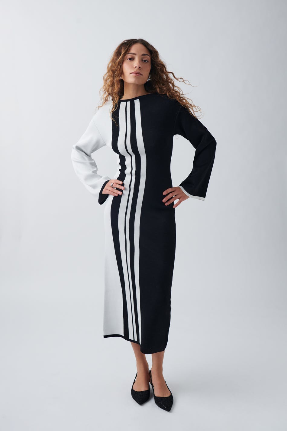 knitted dress - Elephant skin