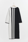 knitted dress - Black/white