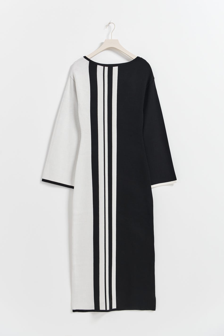 knitted dress - Black/white