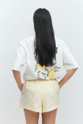 Relaxed linen blend shorts - Rose clair