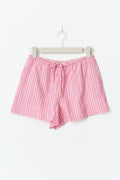 Relaxed linen blend shorts - Bleu marine