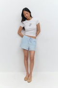 Relaxed linen blend shorts - New linen beige